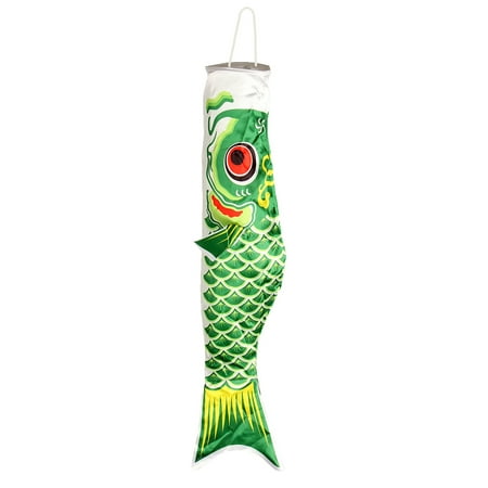 100cm Practical Japanese Windsock Carp Flag Koi Nobori Sailfish Fish Wind Streamer Green Stylish and Popular